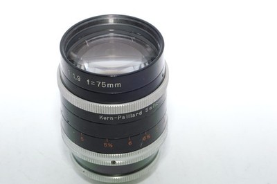 Bolex H16 Kern Switar 75mm f1.9 C-mount 16mm Telephoto Movie Lens