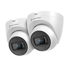 2-Pack 5MP UltraHD Outdoor Security IP Turret PoE Camera with Mic/Audio, 5-Me...