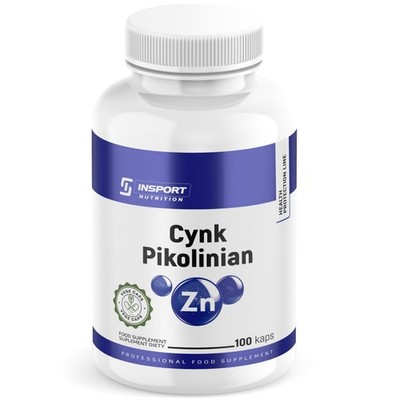 Zink Picolinat 15 mg 100 Kapseln Immunsystem Haut Haare Nägel Zellschutz INSPORT