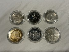 6 One Dollar Silvertone Metal Casino Gaming Gambling Tokens Coins Playboy Dunes