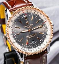 Breitling Navitimer Automatic 41 Oro U17326211G1P2, Cassa In Acciaio E Lunetta In Oro 18kt, Cinturino In Alligatore - 2