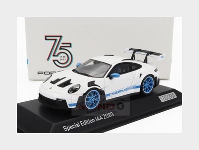1:43 SPARK Porsche 911 992 Gt3 Rs Iaa Monaco 2023 White Blue WAP0200610SGT3 Mode