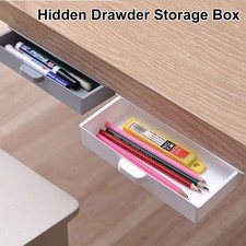 Small Under Desk Drawer Organizer Slide-out Drawer Space Saver for Home Office