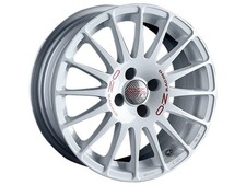 Cerchio in Lega OZ Superturismo WRC in 6,5x15 ET43 4x100 Race White Red Letterin