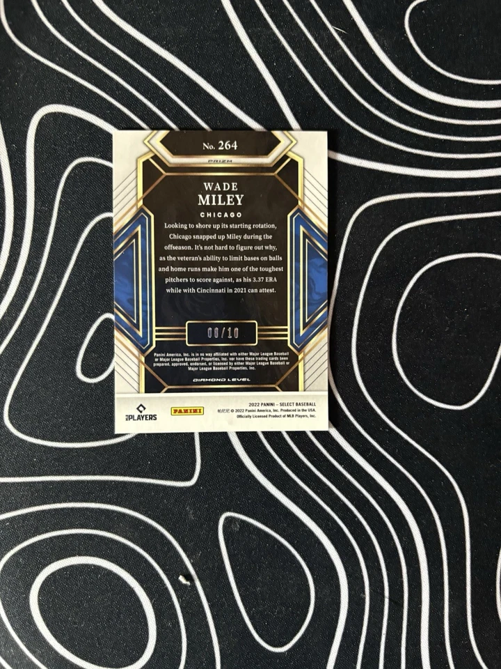 Panini Select Wade Miley Prizm #264 2022 - Chicago Cubs/10 Foto 2 de 2