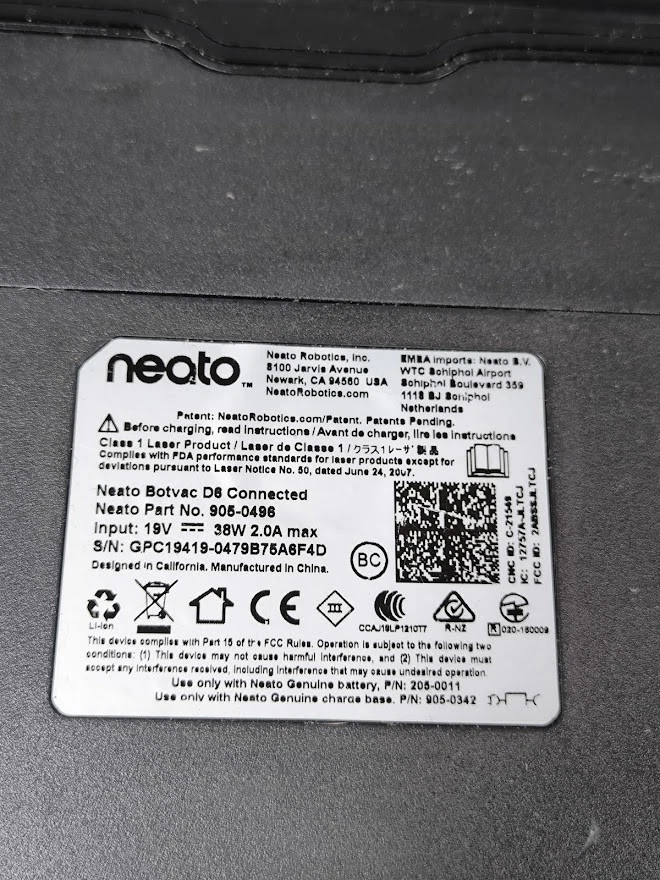 Neato Botvac D8 Connected Roboter Staubsauger - Für Teile,Zeichen Der Verwendung - Bild 2 von 4