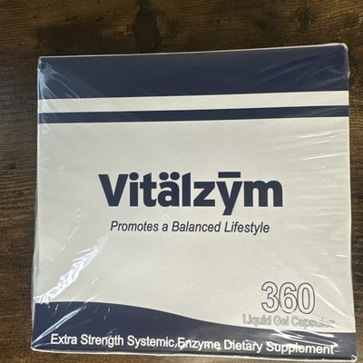 VITALZYM, 360 Gel Caps,Systemic Enzymes, FIBROIDS,JOINT PAIN Exp 02/2026