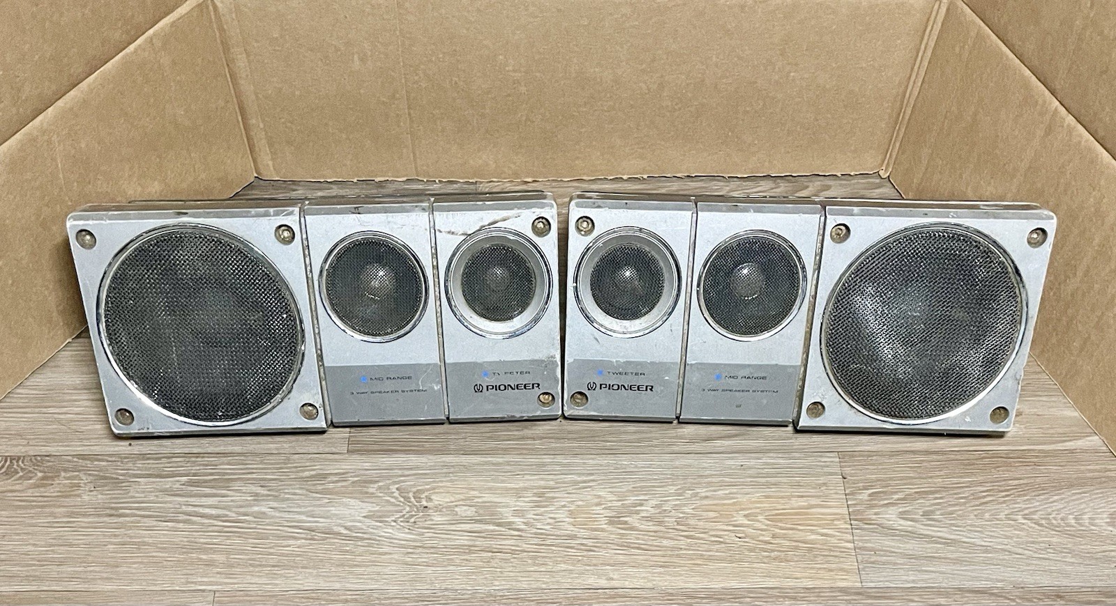 Vintage Old School Pioneer  TS-X8 Car Audio 3-Way Speakers