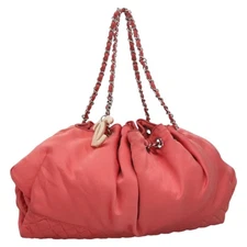 CHANEL Melrose Cabas Hand Bag Nylon Pink CC Auth 113819