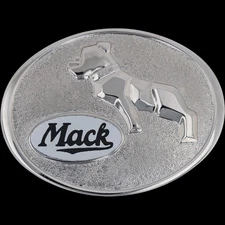 New Mack Trucks Bulldog Hood Ornament Logo Haul Semi Rig Driver Vtg Belt Buckle