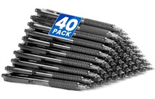 40 Pack Bulk Pens Ballpoint, Smooth Writing 40 Count Pack of 1 , Black
