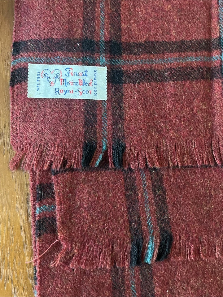 Vintage 40’s 50’s Zephyr Cashmere Wool Scarf Lot 5 Bloomingdale’s  Jeager Cisco - Image 3 of 4