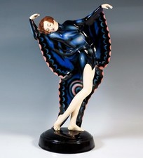 GOLDSCHEIDER ART DECO FIGUR TÄNZERIN IM SCHMETTERLINGSKOSTÜM LORENZL   MNR: 5900