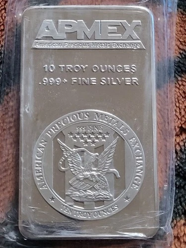 10 oz Silver Bar APMEX .999 Fine