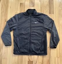 Nike Golf Shield Jacket Full Zip Windbreaker Black Gray Men's Large 726401-010