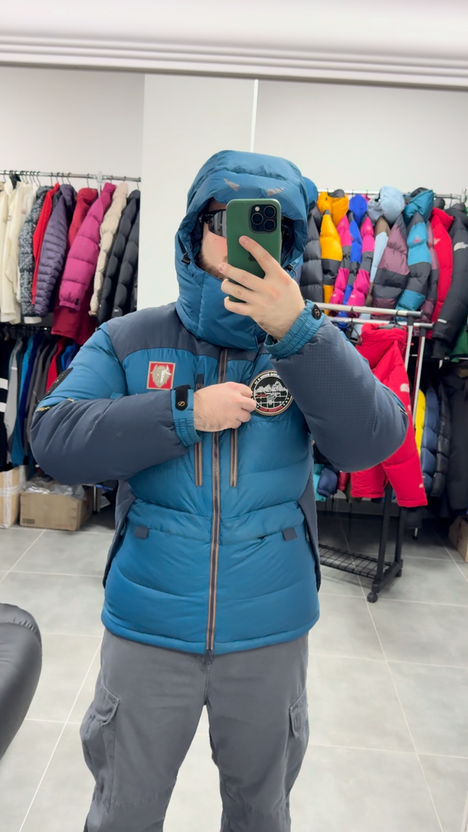 Black Yak Himalayan Extreme Peak Expedition Down Parka Jacket Blue