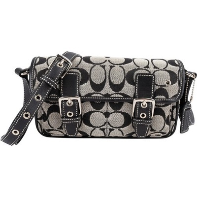 Coach Monogram   Double Buckle Flap Mini Crossbody Bag Tasche Schnalle Gürtel