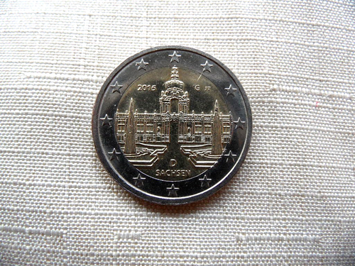 2 Euro Gedenkmünze Deutschland 2016 Sachsen Zwinger st - unz oder Zirkuliert vz - Bild 26 von 29
