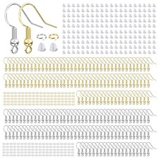 600 Pcs Earring Making Kit Hooks, Backs, Jump Rings for Jewelry DIY