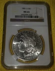 NGC / MS - 65 / 1881 S / MORGAN DOLLAR