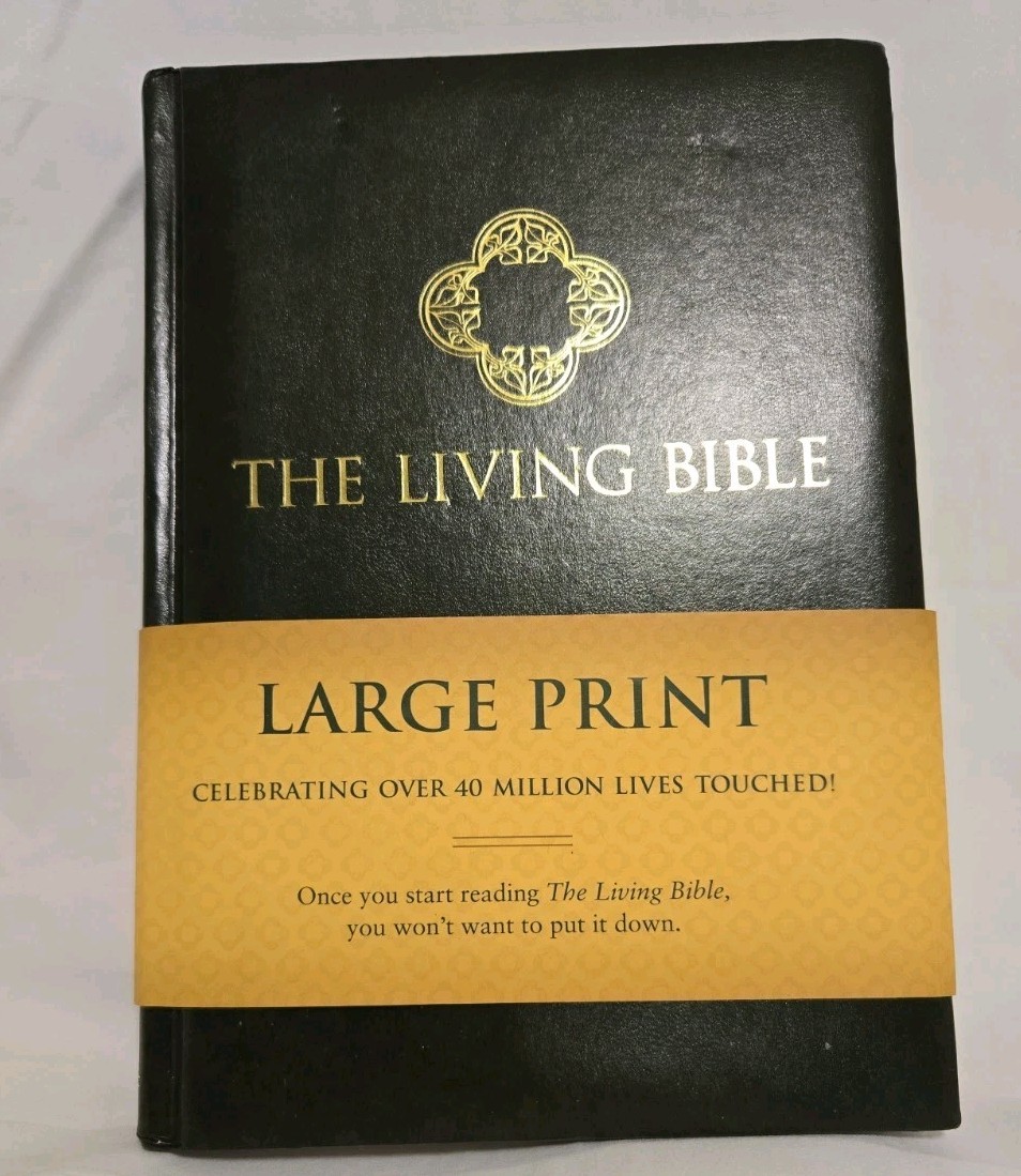 The Living Bible Large Print Edition (Hardcover, Green)