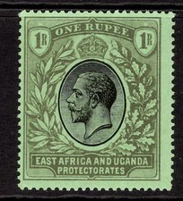 KUT East Africa 1912 sg 53 1R grey & black / green LM
