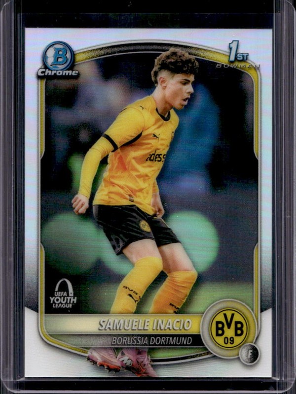 2025-26 Topps Chrome UEFA Samuele Inacio Bowman Youth League 1st #BU-SI Dortmund