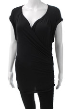 Catherine Malandrino Womens V-Neck Sleeveless Tunic Black Size 2