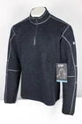Kuhl Men's Thor 1/4 Zip Pullover Wind Resistant Wool Fleece Pirate Blue 3082
