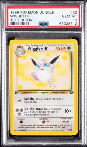1999 POKEMON JUNGLE 1ST EDITION #32 WIGGLYTUFF PSA 10