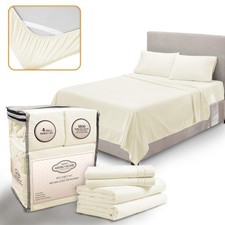 King Size Sheets Set Cooling - Luxury Hotel Sheets - Soft Bed Sheet with Elas...