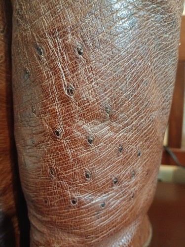Vtg Circa 1977 Little's Boot Company Custom Chocolate Ostrich Boots 7D Last - Picture 7 of 17