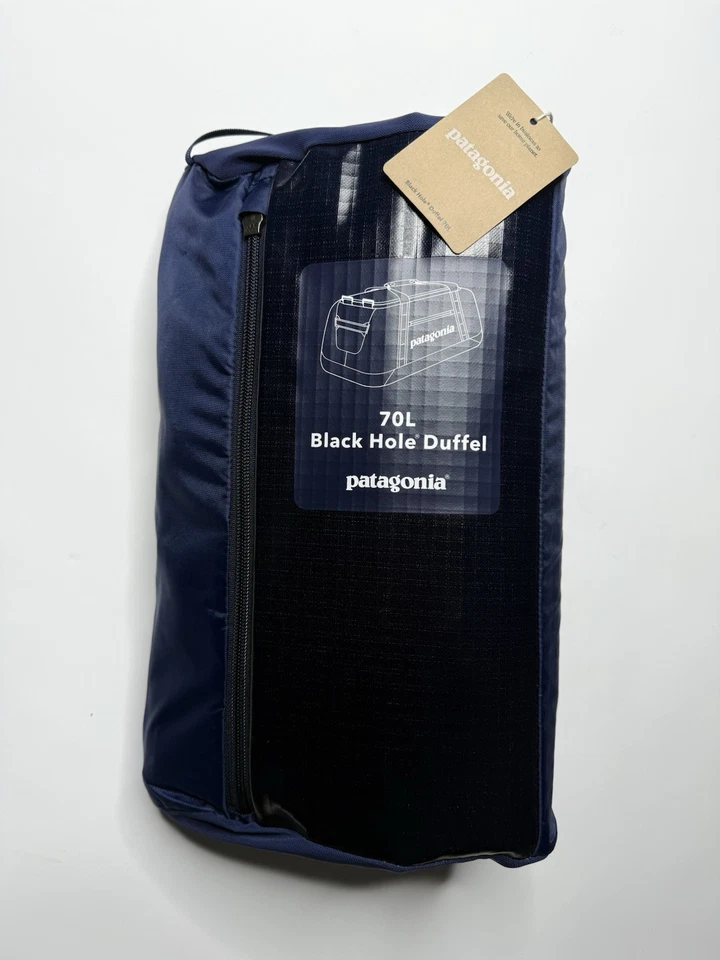 New Patagonia Black Hole Duffel Bag 70L Classic Navy/Glossy Blue - Image 2 of 3