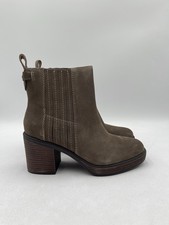 Crown Vintage Capari Bootie Brown Pull On Suede Women's Size 8M