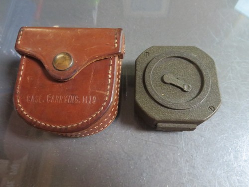 VINTAGE KEUFFEL & ESSER NY Forestry COMPASS w/Leather Carrying M19 Case*MILITARY