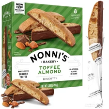 , Toffee Almond Biscotti, 6.88 Ounce