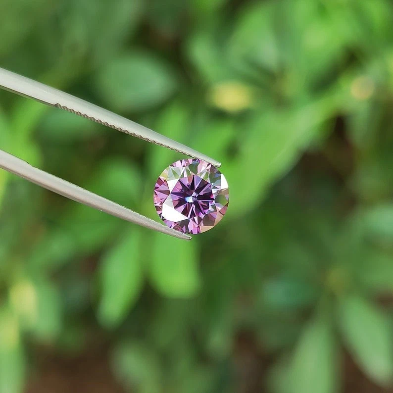 3Ct Natural Round Cut Purple Color diamond CERTIFIED D Grade VVS1 ZB31 - Image 2 of 3