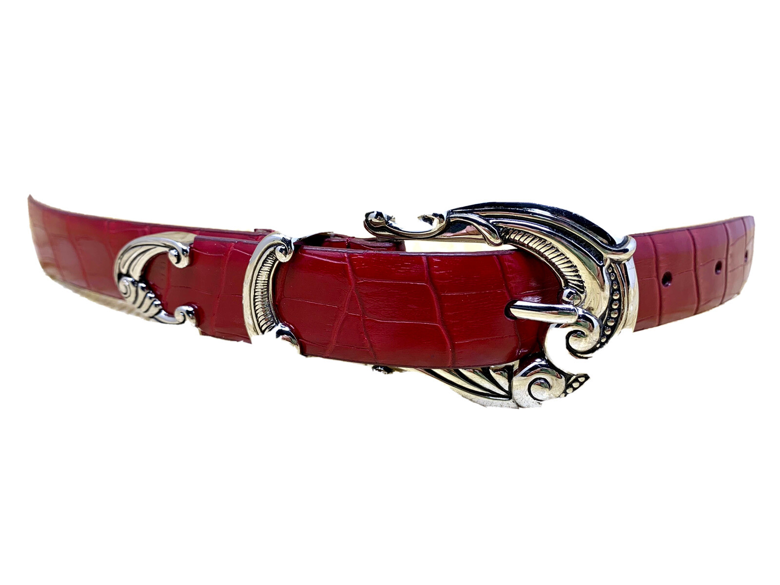 Купить Women's Red Leather Belt Genuine 
