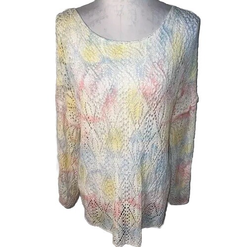 POL, S,NWT, cotton candy, oversized ,3/4 length drop bell sleeve, rounded hem, c