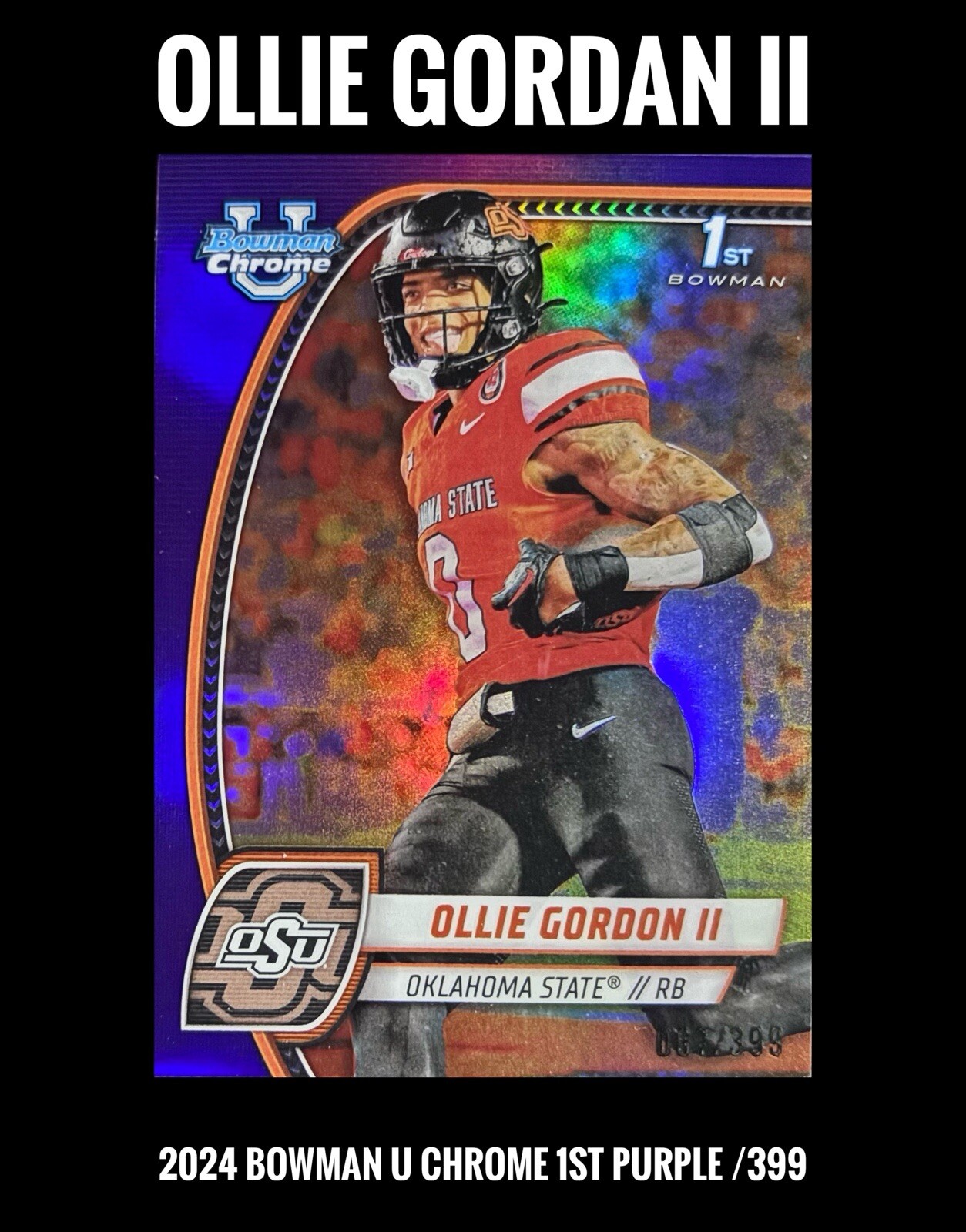Ollie Gordon II 2024 Bowman U Chrome #197 Purple /399 1st Bowman