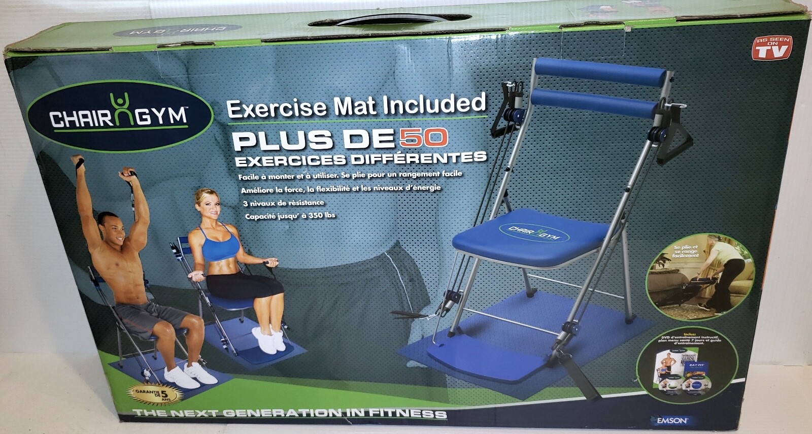 Chair Gym Over 50 Different Exercises Exercise Machine Strength Training W Mat For Sale Online