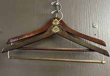 Vintage The Fairmont Hotels Lot Of 17.25  Wooden Pant/Suit Hangers