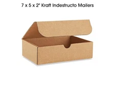 7 x 5 x 2" Kraft Indestructo Mailers Fast Shipping