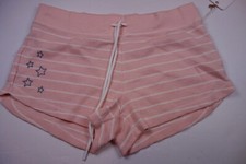 PJ SALVAGE Womens Blush Pink Stars Knit Jam Jammie Lounge Pajama Shorts Medium