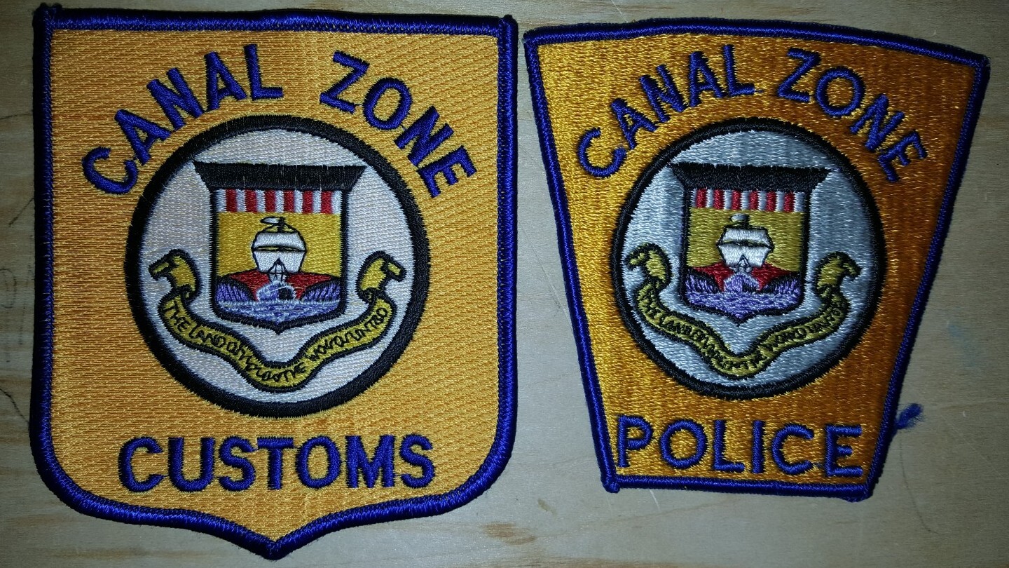 Patch CANAL ZONE PANAMA POLICE CUSTOMS SET/2 VERY OLD eBay