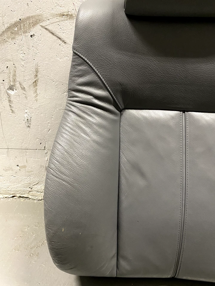 OEM BMW E38 E39 Front Left Power Seat Grey Leather 7-Series 1999–2003 - Image 2 of 4