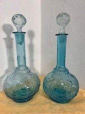 Bottiglie in vetro tonde soffiato della fine del XIX° sec. Italia