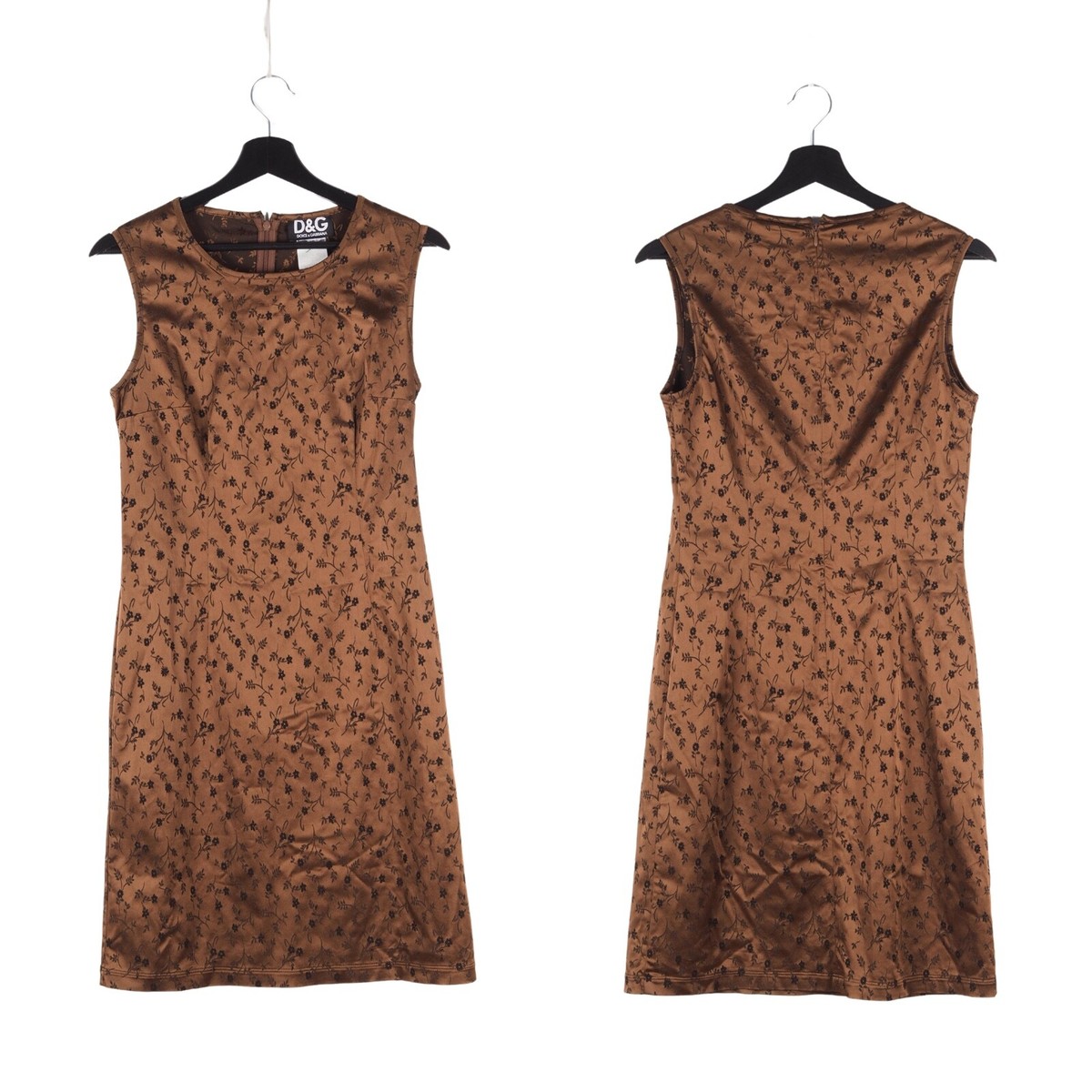 short brown floral dress Venice Short Dress — Satin Floral Mini