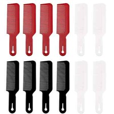 12 Packs Barber Combs Flat Top Clipper Combs Barber Blending Comb Heat Resis...