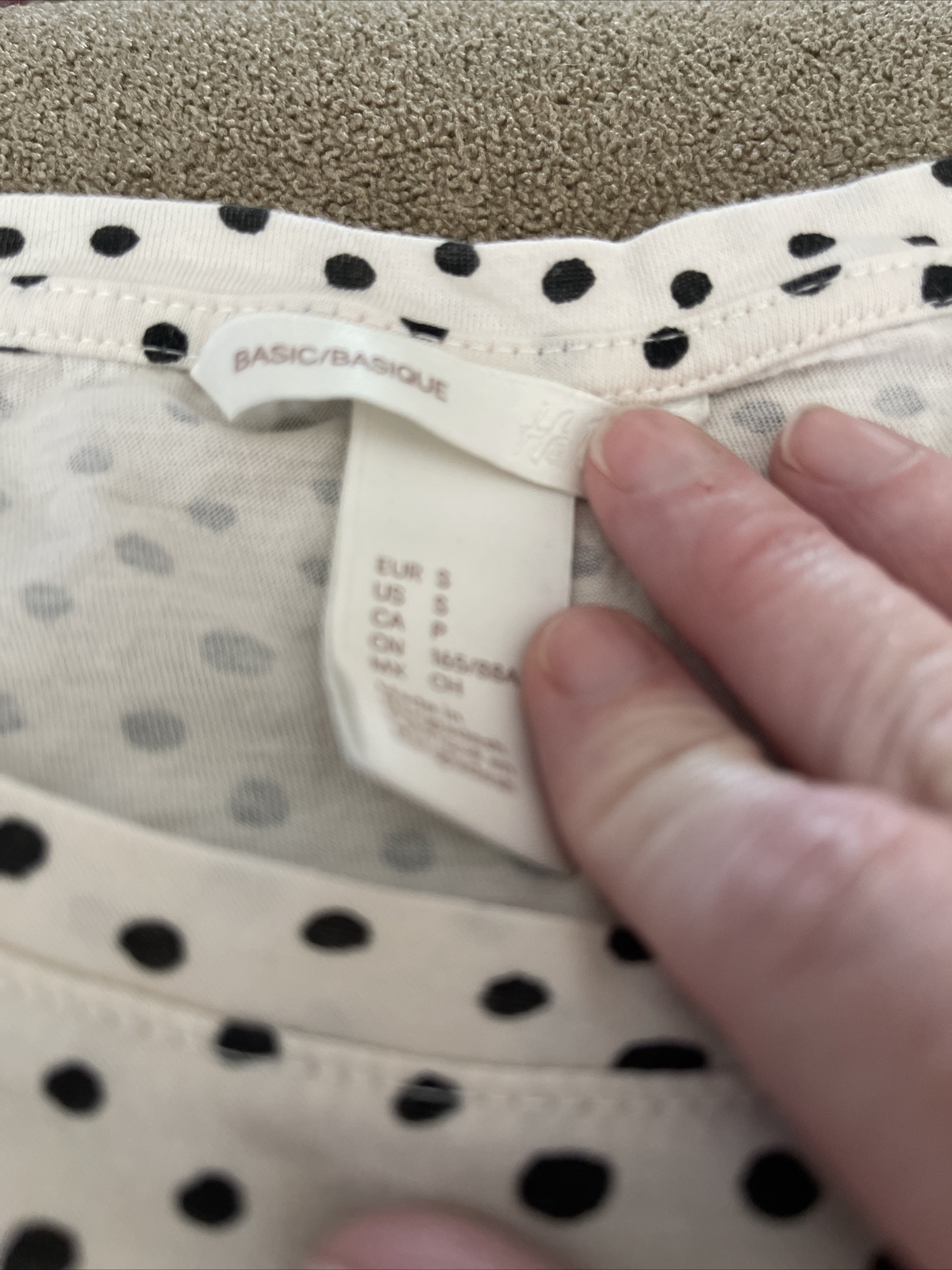 Basic/Basique Size Small Polka Dot Design Short S… - image 5